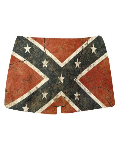 rustic Confederate Battle Flag women's boyshort panties